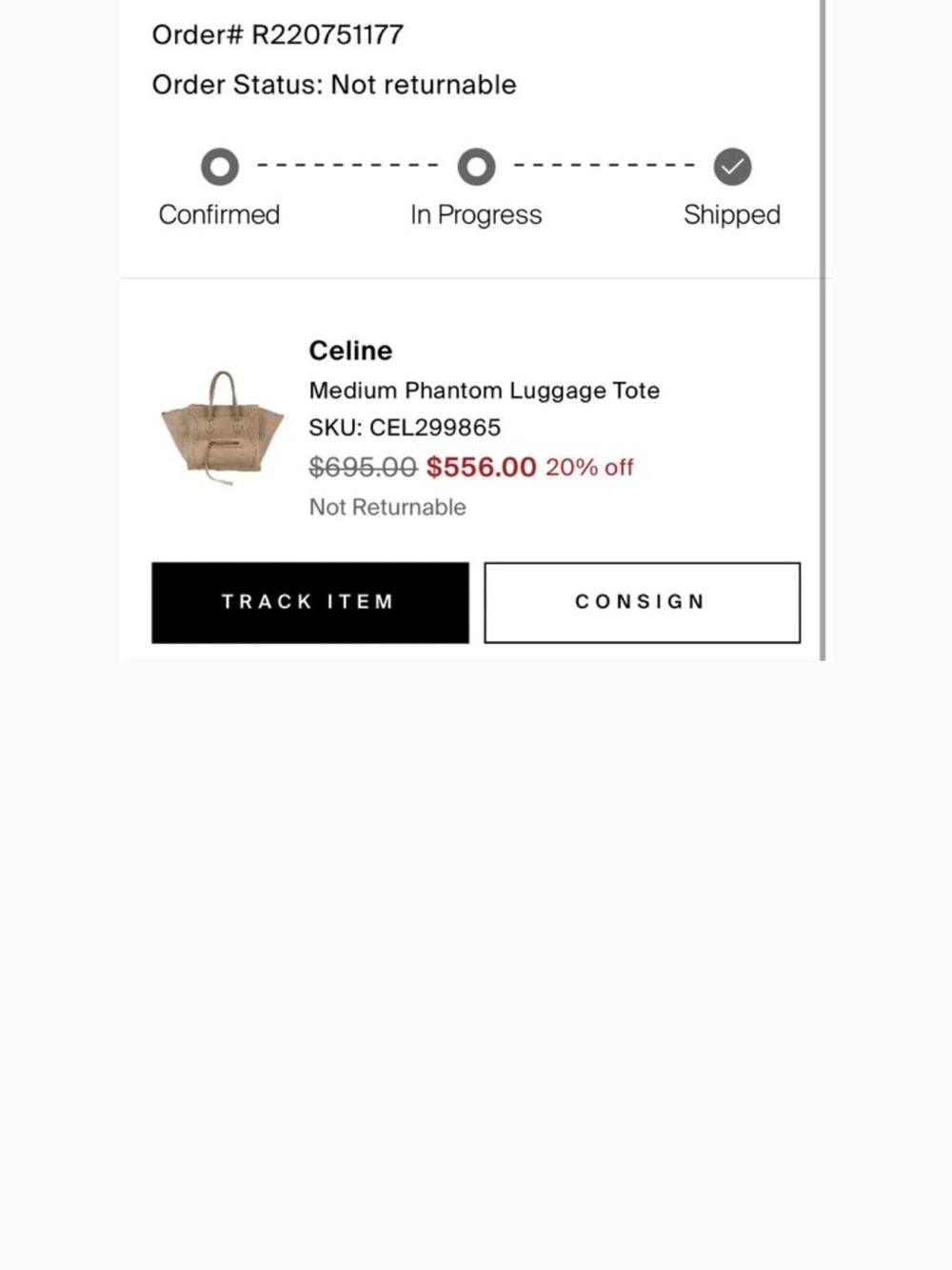Celine Phantom Luggage Tote – Taupe/Beige Leather - Picture 10 of 11